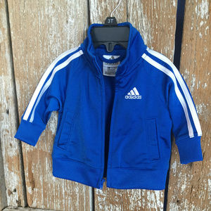 LIKE NEW!!! ADIDAS BLUE TRACK JACKET 3 MONTHS